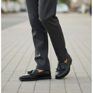 Sandro Moscoloni Vineyard Mens Size 10 Black Tassel Wingtips Loafers 8101 Brazil